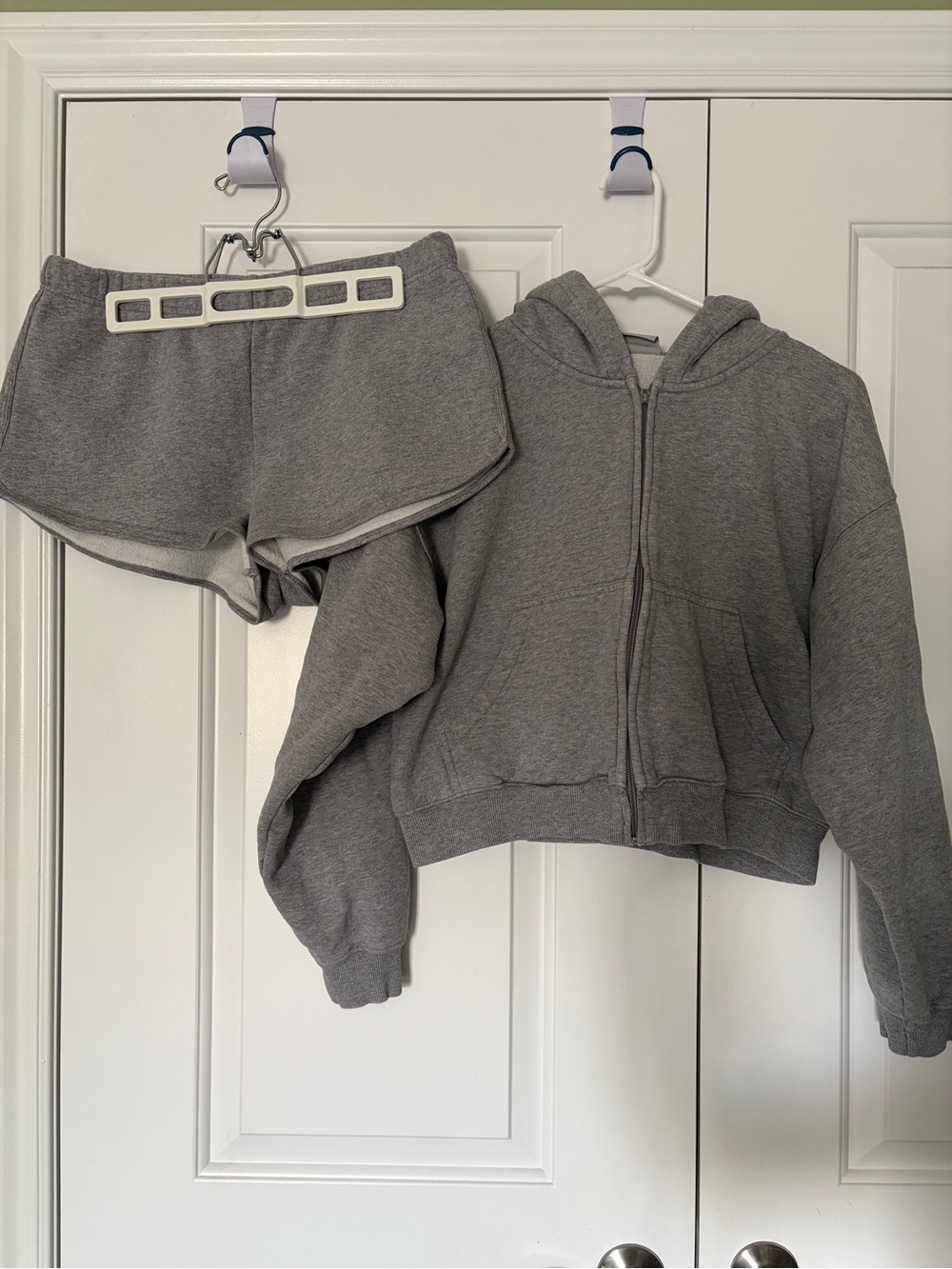 Aritzia TNA Sweat Set - Cozy Fleece Boyfriend Boxy Zip Hoodie & Perfect Short